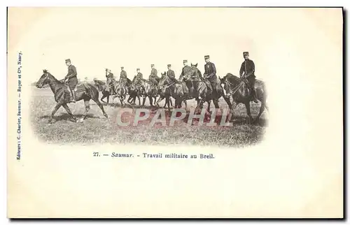 Cartes postales Cheval Equitation Hippisme Saumur Travail militaire au Breil