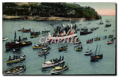 Ansichtskarte AK Bateau Marseille Nd de la Garde Fetes du couronnement 18 21 juin 1931 La