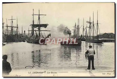 Cartes postales Bateau Le Treport Les bassins