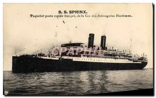 Ansichtskarte AK Bateau SS Sphinx Paquebot poste rapide francais de la Cie des Messageries Maritimes