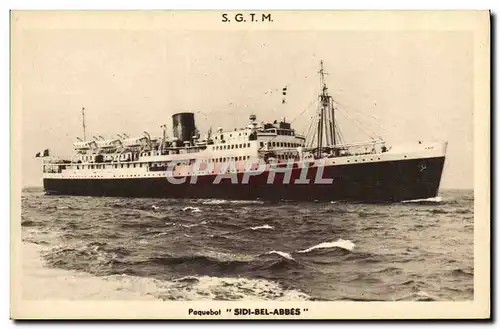 Cartes postales Bateau SGTM Paquebot Sidi Bel Abbes