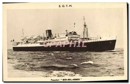 Cartes postales Bateau SGTM Paquebot Sidi Bel Abbes