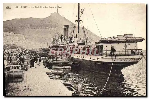 Cartes postales Bateau Oran Le Sidi Brahim dans le port