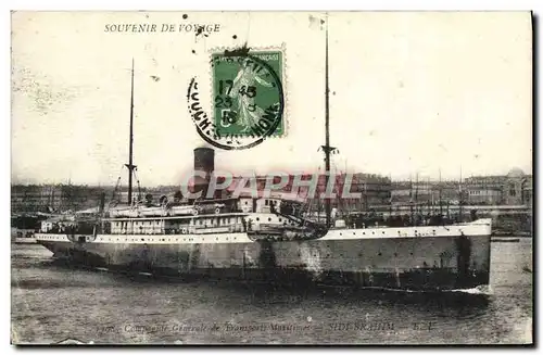 Ansichtskarte AK Bateau Sidi Brahim Compagnie Generale des Transports Maritimes