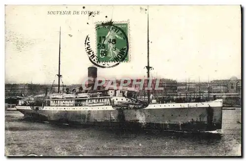 Cartes postales Bateau Sidi Brahim Compagnie Generale des Transports Maritimes