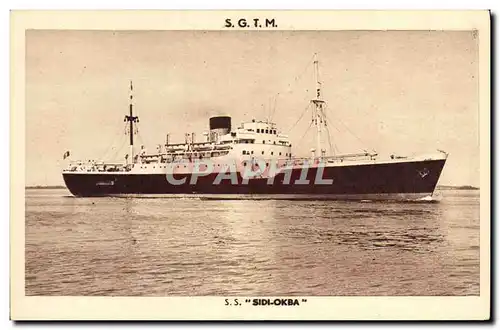 Ansichtskarte AK Bateau SGTM SS Sidi Okba