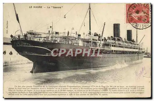 Cartes postales Bateau Le Havre Le Savoie