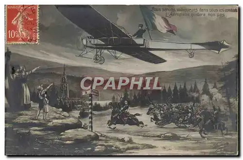 Cartes postales Militaria Avion