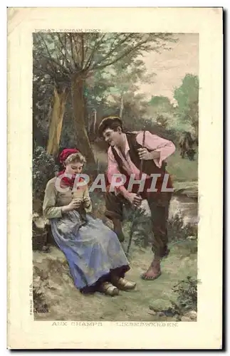 Cartes postales Fantaisie Illustrateur Femme Couple