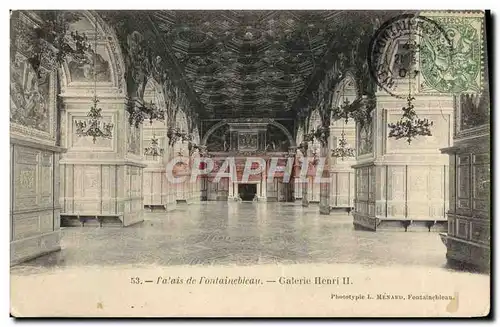 Cartes postales Palais de Fontainebleau Galerie Henri II