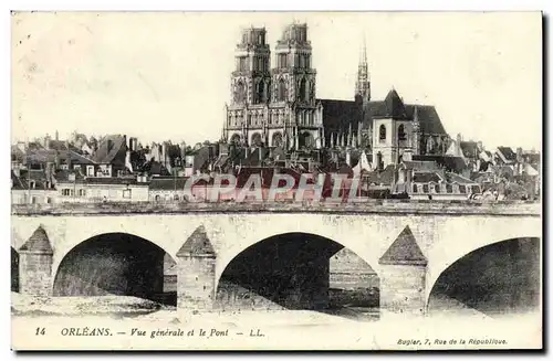 Cartes postales Orleans Vue Generale et le Pont