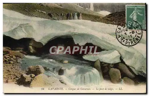 Cartes postales Gavarnie Cirque de Gavarnie Le pont de neige