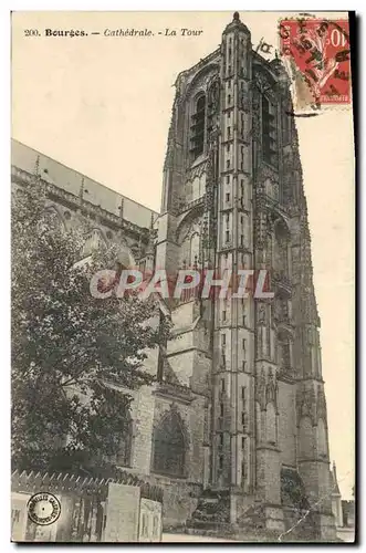 Cartes postales Bourges Cathedrale La Tour