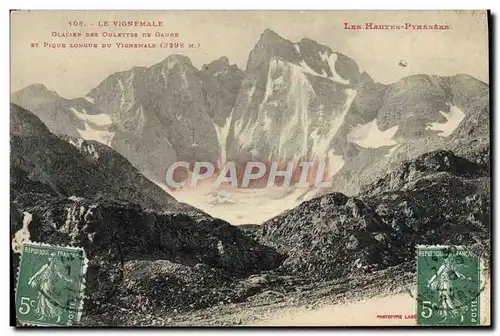 Cartes postales Le Vignemale Glacier des Oulettes de Gaube et Pique Longue du Vignemale