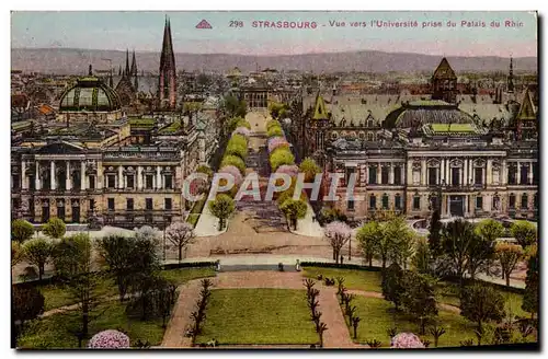 Cartes postales Strasbourg Vue vers l&#39universite prise du palais du Rhin