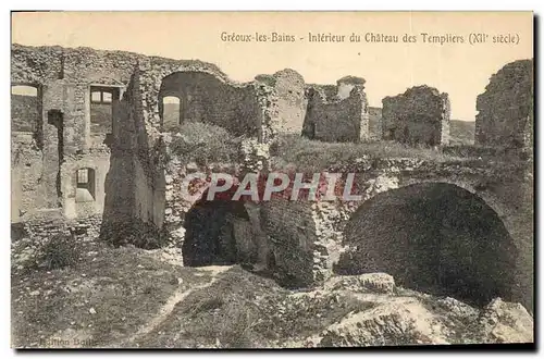 Ansichtskarte AK Greoux Les Bains Interieur Du Chateau Des Templiers