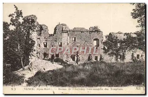 Cartes postales Vence Ruines De I&#39Ancienne Commanderie Des Templiers