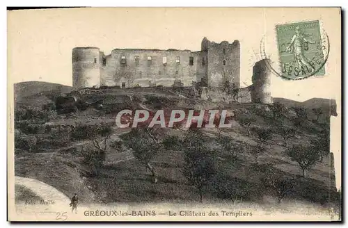 Cartes postales Greoux Les Bains Le Chateau Des Templiers