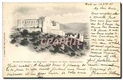 Cartes postales Greoux Les Bains Ruines Du Chateau