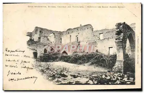 Ansichtskarte AK Greoux Les Bains Ruines Du Chateau des templiers