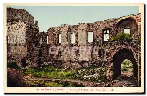 Cartes postales Geoux Les Bains Ruines Du Chateau Des Templiers