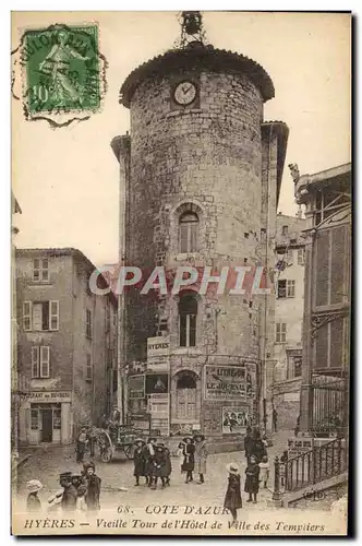 Cartes postales Cote D&#39Azur Hyeres Vieille Tour De I&#39Hotel De Ville Des Templiers