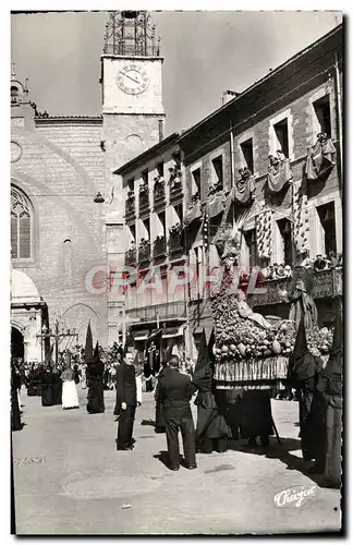 Moderne Karte Perpignan Semaine sainte en Roussillon La procession de la Sanch le cortege des penitents