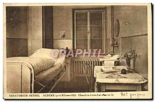 Ansichtskarte AK Sanatorium Bethel Aubure pres Ribeauville Chambre a coucher avec un lit