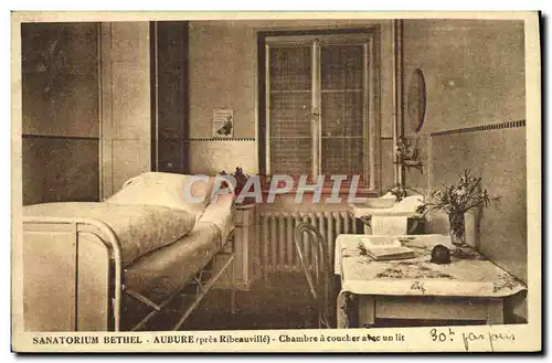Cartes postales Sanatorium Bethel Aubure pres Ribeauville Chambre a coucher avec un lit
