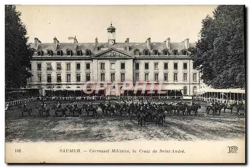 Ansichtskarte AK Cheval Equitation Hippisme Saumur Carrousel militaire la croix de Saint Andre