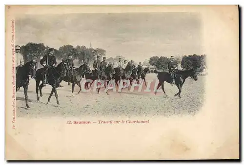 Cartes postales Cheval Equitation Hippisme Saumur Travail sur le Chardonnet