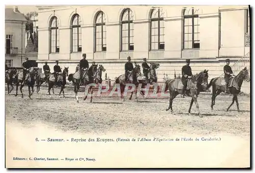 Cartes postales Cheval Equitation Hippisme Saumur Reprise des ecuyers