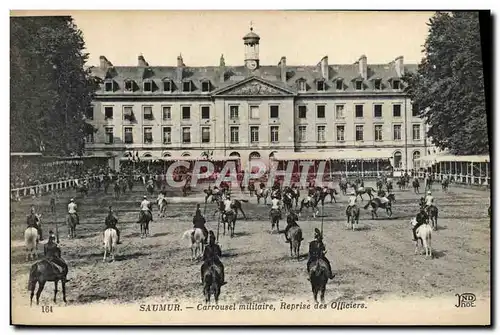 Ansichtskarte AK Cheval Equitation Hippisme Saumur Carrousel militaire Reprise des officiers