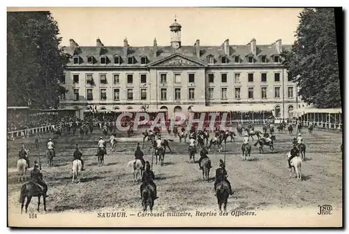 Cartes postales Cheval Equitation Hippisme Saumur Carrousel militaire Reprise des officiers