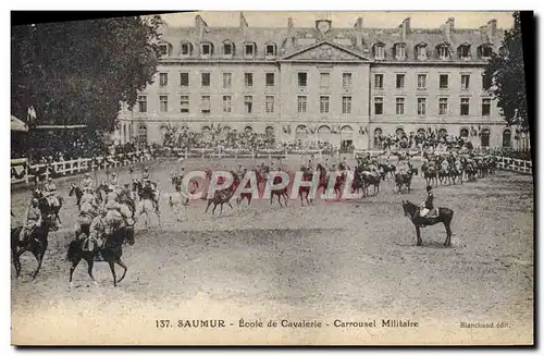 Cartes postales Cheval Equitation Hippisme Saumur Ecole de cavalerie Carrousel militaire