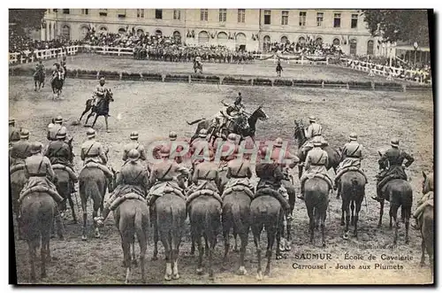 Ansichtskarte AK Cheval Equitation Hippisme Saumur Ecole de cavalerie Carrousel Joute aux Plumets