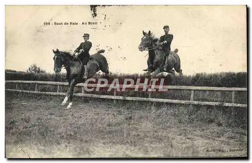 Ansichtskarte AK Cheval Equitation Hippisme Saut de haie Au Breil