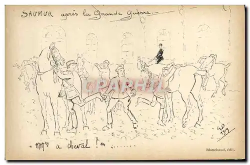 Cartes postales Cheval Equitation Hippisme Saumur apres la grande guerre