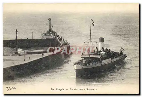 Ansichtskarte AK Bateau Dieppe Le steamer Sussex