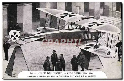 Cartes postales Militaria Paris Musee de l&#39armee Aviatik allemand pris a Jonchery Bataille de la Marne