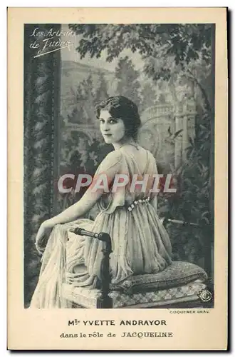 Cartes postales moderne Cinema Mlle Yvette Andrayor dans le role de Jacqueline