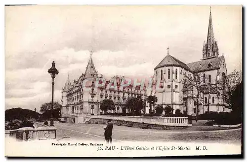 Cartes postales Pau L&#39Hotel Gassion Et I&#39Eglise St Martin