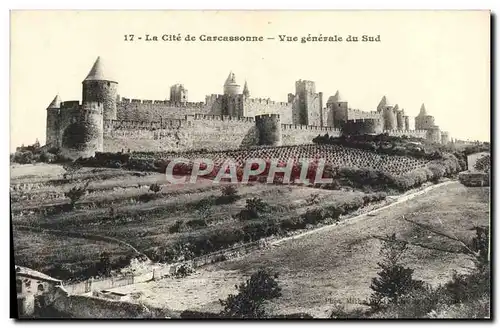 Cartes postales La Cite De Carcassonne Vue Generale Du Sud