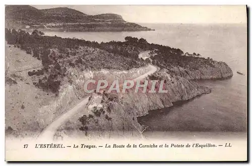 Cartes postales L&#39Esterel Le Trayas La Route De La Corniche Et La Pointe De I&#39Esquillon