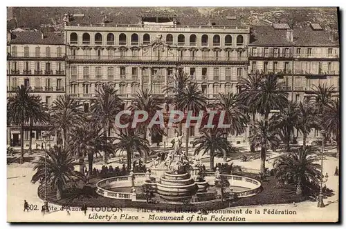 Cartes postales Toulon Place De La Liberte Monument de la federation