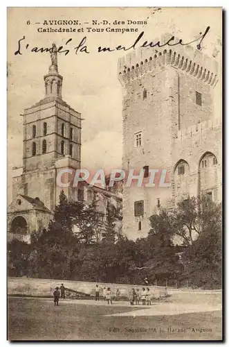 Ansichtskarte AK Avignon Cathedrale Et Tour Campane ND des Doms Enfants