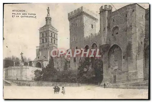 Cartes postales Avignon Palais Des Papes Et La Cathedrale