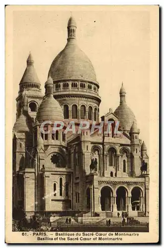 Cartes postales Paris Basilique Du Sacre Coeur De Montmartre