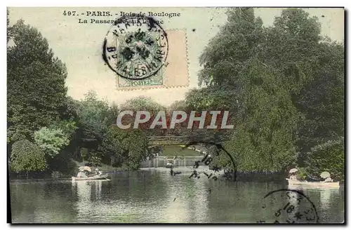 Ansichtskarte AK Paris Bois De Boulogne La passerelle sur le lac