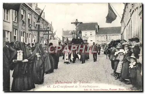 Cartes postales Procession de Furnes Le crucifiement de Notre Seigneur